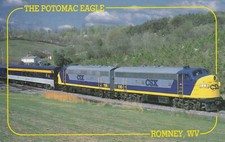 VTG TRAIN POSTCARD POTOMAC EAGLE EXCURSION TRAIN SCENIC WEST VIRGINIA ROMNEY picture