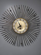 Vintage 1960s SNIDER  STARBURST    Wall Clock picture
