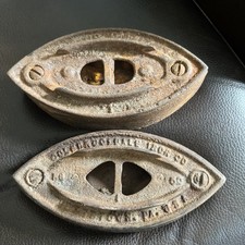 Vtg Colebrookdale Iron Co Sad Iron No 50 Pottstown PA USA Cast Iron lot 2 picture