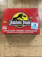 + 1992 TOPPS JURASSIC PARK FACTORY 35 SEALED PACKS In Box Missing 1 Pack picture