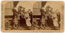 OHIO STEREOVIEW - Canton - William McKinley on Train - Underwood c1900 picture