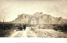 c1910s Superstition Mountains AZ Arizona Desert Stage Coach RPPC Postcard COPY picture