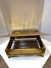 Vintage Brass Catholic Missal Bible Stand IHS Church Altar Lectern Panel picture