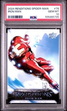 2024 Upper Deck Marvel Renditions Spider-Man, Iron Man #78 - PSA 10 picture