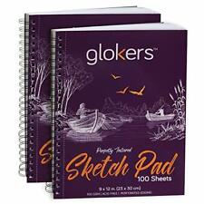 Sketch Pad Book - 2 pack - 100 sheets Each - Durable Spiral Binding - 9 x12 Inch picture