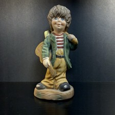 Vintage 1970s Michel Thomas Big Eye Boy Guitar Player Ceramic Figurine Replica picture