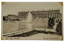 Postcard Versailles Paris France Vintage Black White Un jour de Grandes Eaux A1 picture
