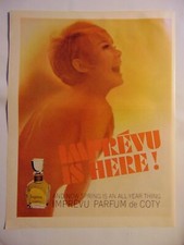 1965 IMPREVU PARFUM de COTY ~magazine print ad picture