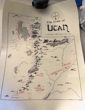 Lord of Maps Original Utah Map Early Version Isaac Dushku Fantasy Art Print picture