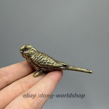 65MM Collect China Brass Lovable Animal Bird Parrot Popinjay Statue picture