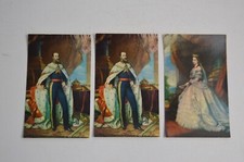 3 Vintage Postcards Editorial Mexico Fischgrund Emperatriz Carlota & Maximiliano picture