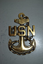 Vintage US Navy Wall Plaque Solid Brass Anchor (Item 1) picture