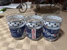 Vintage Apollo 13 “Safe Return” Commemorative Drinking Glasses Set of 3 picture