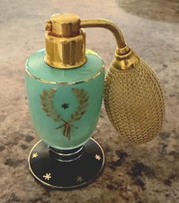 Vintage 1926 DeVilbiss Imperial Jade Glass Perfume Atomizer Art Deco Intact picture