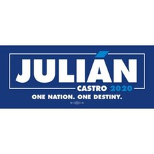 Julian Castro For President 2020 Bumper Sticker Blue picture