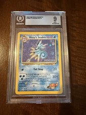 2000 Pokemon Gym Heroes Misty’s Seadra #9/132 Prerelease Holo BGS 9 Mint WOTC picture