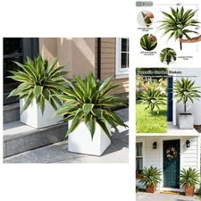 Yarmare Artificial Agave Plant 29inch 2 Pcs Yellow picture