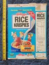 1985 Rice Krispies Cereal Box Masters of the Universe HE-MAN MOTU Iron-On 80s picture