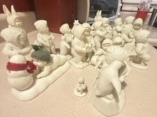 Dept 56 lot of 24 Snow Village, Easter, and others Watch Video picture