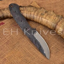 8 INCH CUSTOM FORGED 1095 CARBON STEEL HUNTING SKINNING BLANK BLADE KNIFE 225 picture