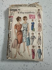 Vintage Simplicity Sewing Pattern 4298 7 Day Wardrobe Dress Junior 12 picture