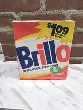Vintage 1980s Brillo Steel Wool Soap Pads Box pads 16 Store picture