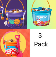 3 PACK Halloween Spring & Summer DUNKIN Buckets **FREE GIFT W/PURCHASE** picture