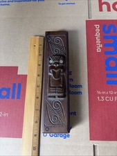 Vintage Maori Aboriginal New Zealand Pouwhenua Totem Pole Wood Carving Mana Box picture
