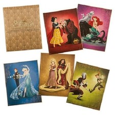 Disney Fairytale Designer Collection Heroes Villains Lithograph Set, NWT, Sealed picture
