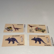4 x JURASSIC PARK - WEETABIX 1993 - action stickers and stand up cards   picture