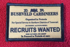 Bushveld Carbineers Morale Patch Breaker Morant Military Tactical Army Flag USA picture