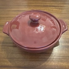 RETIRED LONGABERGER POTTERY: WOVEN TRADITIONS MINI CASSEROLE PAPRIKA NEW picture