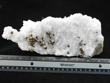 BIG Chalcopyrite Crystal Cluster w/ Fluorescent Calcite Crystals Mexico 1371gr picture