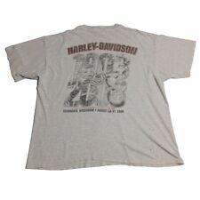 Harley Davidson Graphic T Shirt 2XL Gray Distressed 1903-2008  Milwaukee WI picture