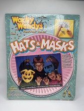 Vintage 1991 WACKY WENDY's Hats & Masks (Halloween) Paper Plate NOS SEALED picture