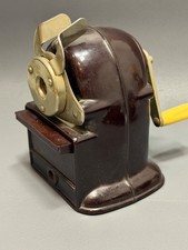 1937 Antique German EISEN Tin Bakelite Tombstone Radio Pencil Sharpener picture