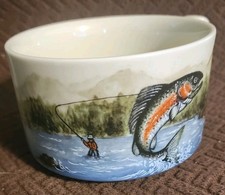VTG Otigari Japan Fish Wildlife Fly Fishing Mountain Coffee Tea Soup Mug 4