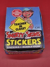 1986 Topps Snotty Signs Stickers Box Of 47 Packs picture