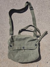 Genuine Vintage US Army Military Lightweight Service Gas Mask Carrying Bag picture