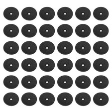 150Pcs, Leather Washers Handle Spacer 1.5 mm Thick Round 14mm Black picture