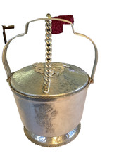 Vintage ice bucket/hammered aluminum/Rodney Kent/ picture