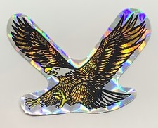 Vintage Sta-Seal 1980 American Bald Eagle Prismatic Sticker Vending Machine picture