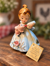 Vintage Josef Originals Farmer's Little Daughter Piglet 5