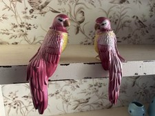 Vintage 1952 Ceramic Arts Studio Pete & Polly Parrots Shelf Sitters Madison WI picture