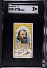 1890 N377 H. Ellis & Co Generals Of The Civil War Benjamin Hill SGC 2 picture