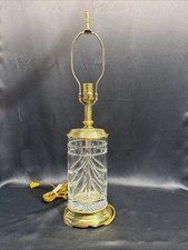 Waterford Crystal and Brass Table Lamp - 