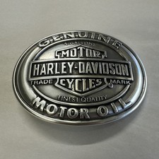 Harley Davidson Genuine Motor Oil Silver Belt Buckle 2008 Metal 99599-09VM Biker picture