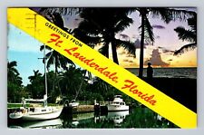 Fort Lauderdale FL-Florida, General Banner Greetings, Vintage c1973 Postcard picture
