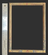 Antique Carved Wood Frame ~ Art Nouveau ~ Polychrome and Gilded ~ Rare Original picture