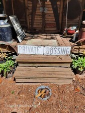 Vintage Authentic Private Crossing Aluminum Railroad Train Track 4 Foot 8